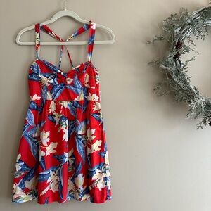 Red BluePink Floral Women’s Sundress